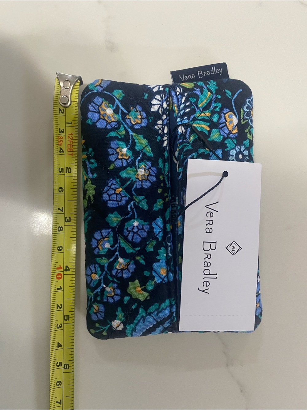 Vera Bradley Navy Floral Quilted Tissue Holder with Blue & Green Accents - Picture 5 of 5